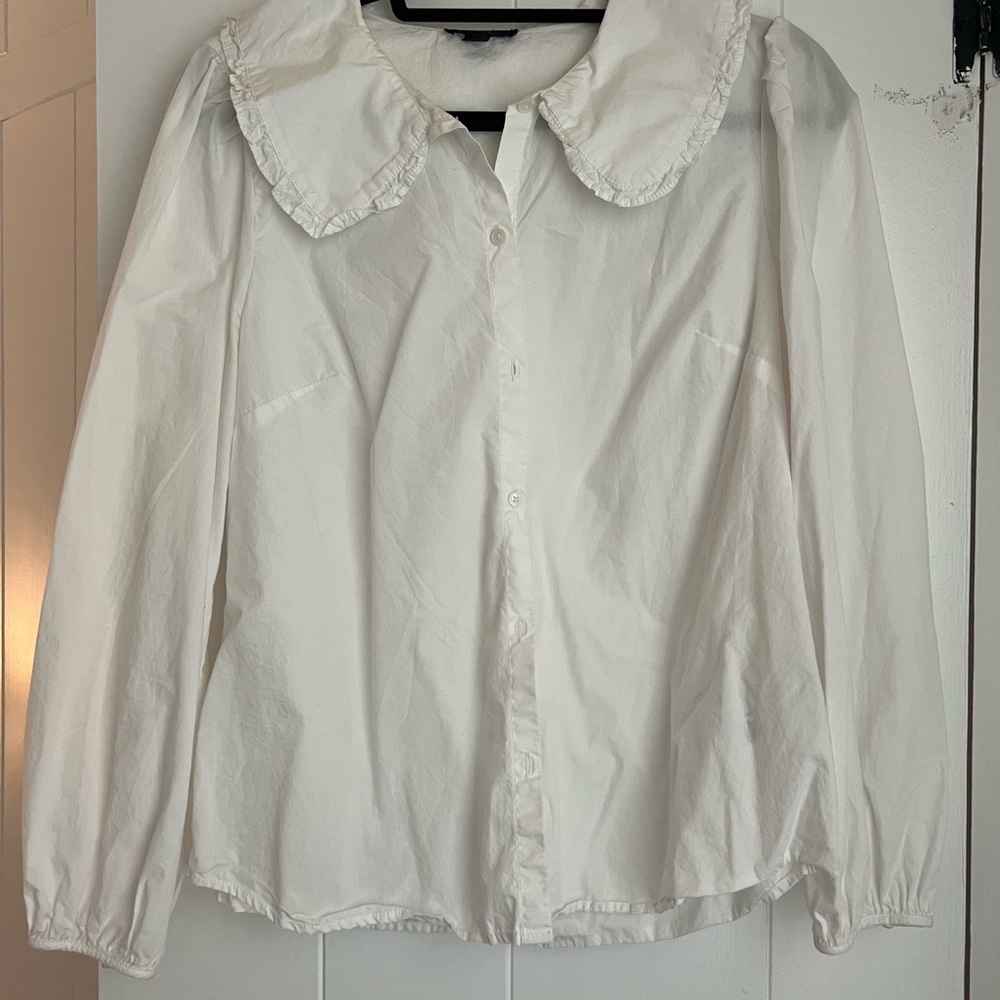 J. Crew Classic White Blouse